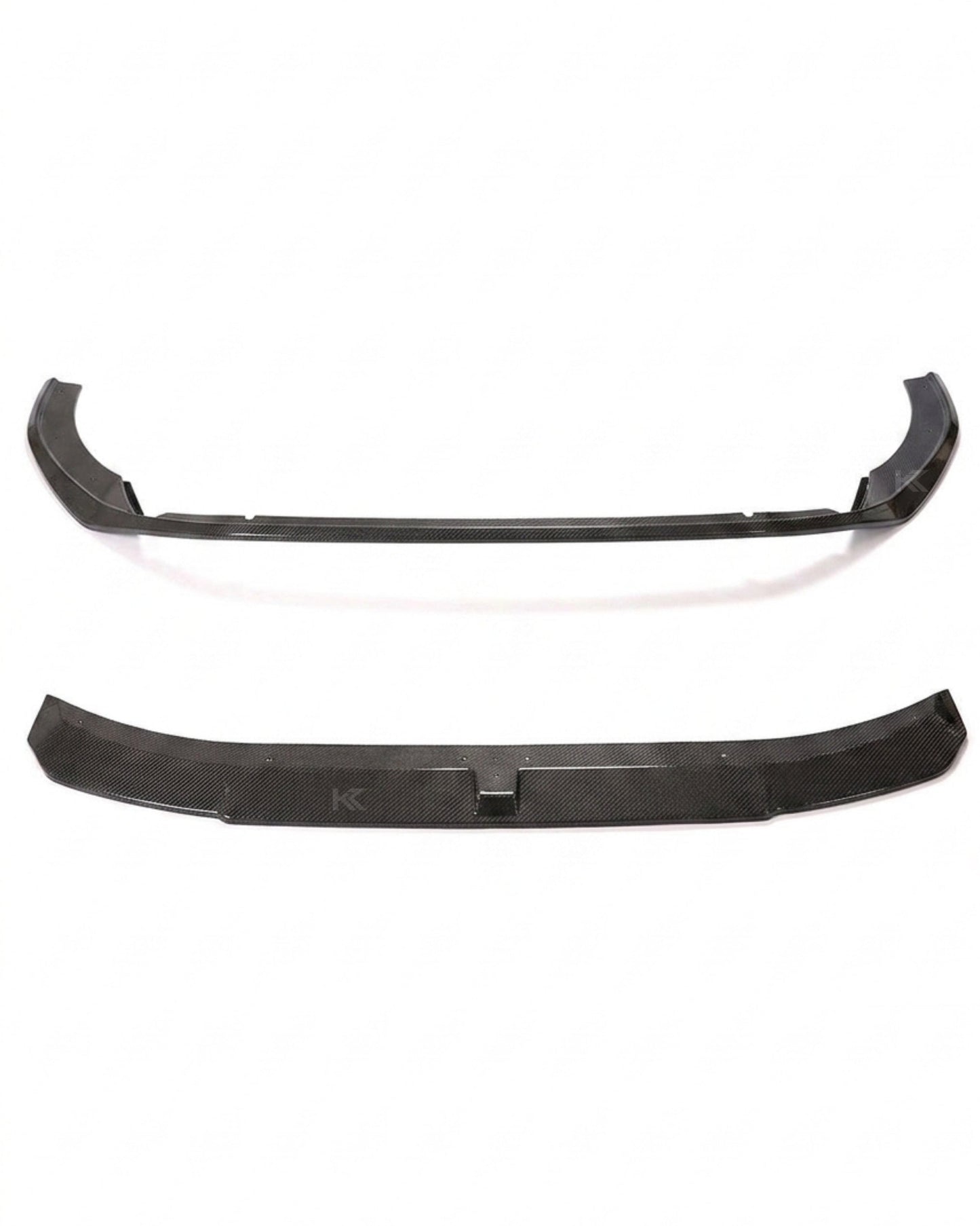 2020–2021 Audi A4 S-Line / S4 B9 Sedan 2-Piece Front Bumper Splitter – Carbon Fiber