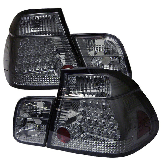 SPYDER BMW E46 3-Series 99-01 4Dr LED Tail Lights Smoke ALT-YD-BE4699-4D-LED-SM 5000774