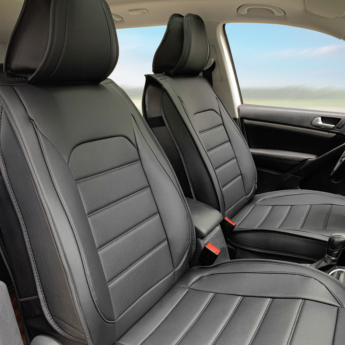 Universal Fit PU Leather Car Seat Covers Cushion Protector - 01 Style
