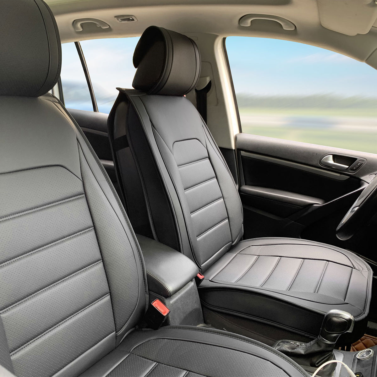 Universal Fit PU Leather Car Seat Covers Cushion Protector - 01 Style
