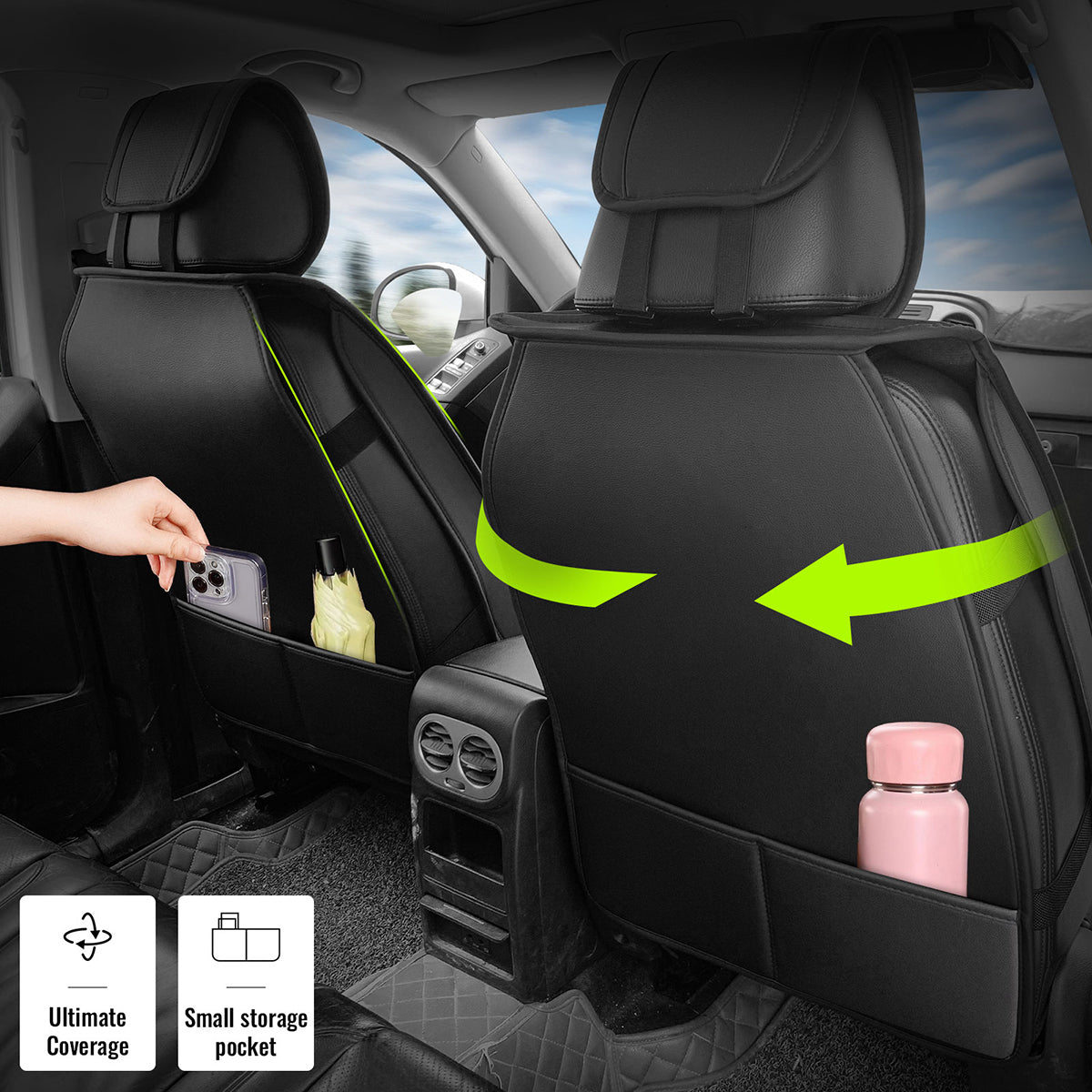 Universal Fit PU Leather Car Seat Covers Cushion Protector - 01 Style