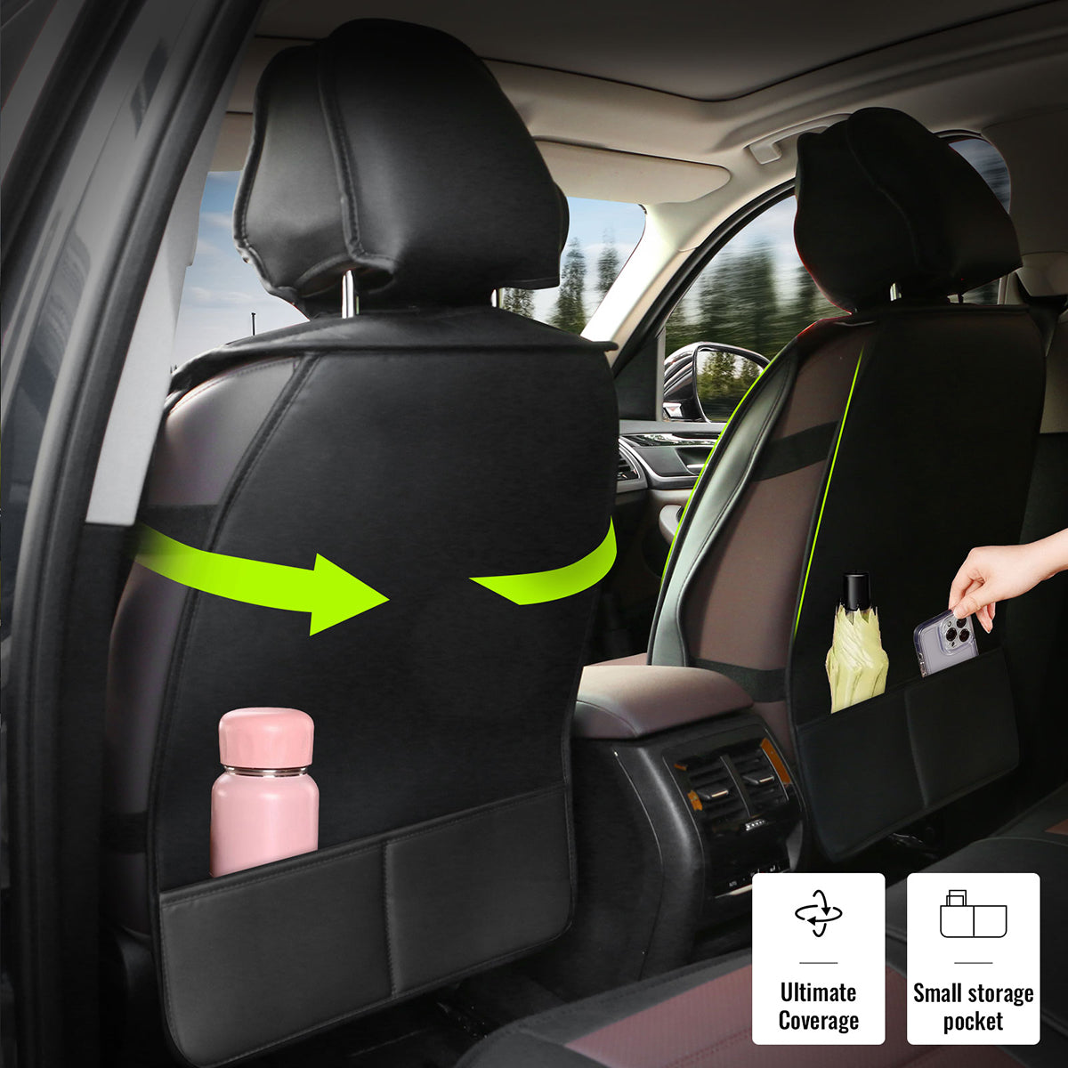 Universal Fit PU Leather Car Seat Covers Cushion Protector - 01 Style