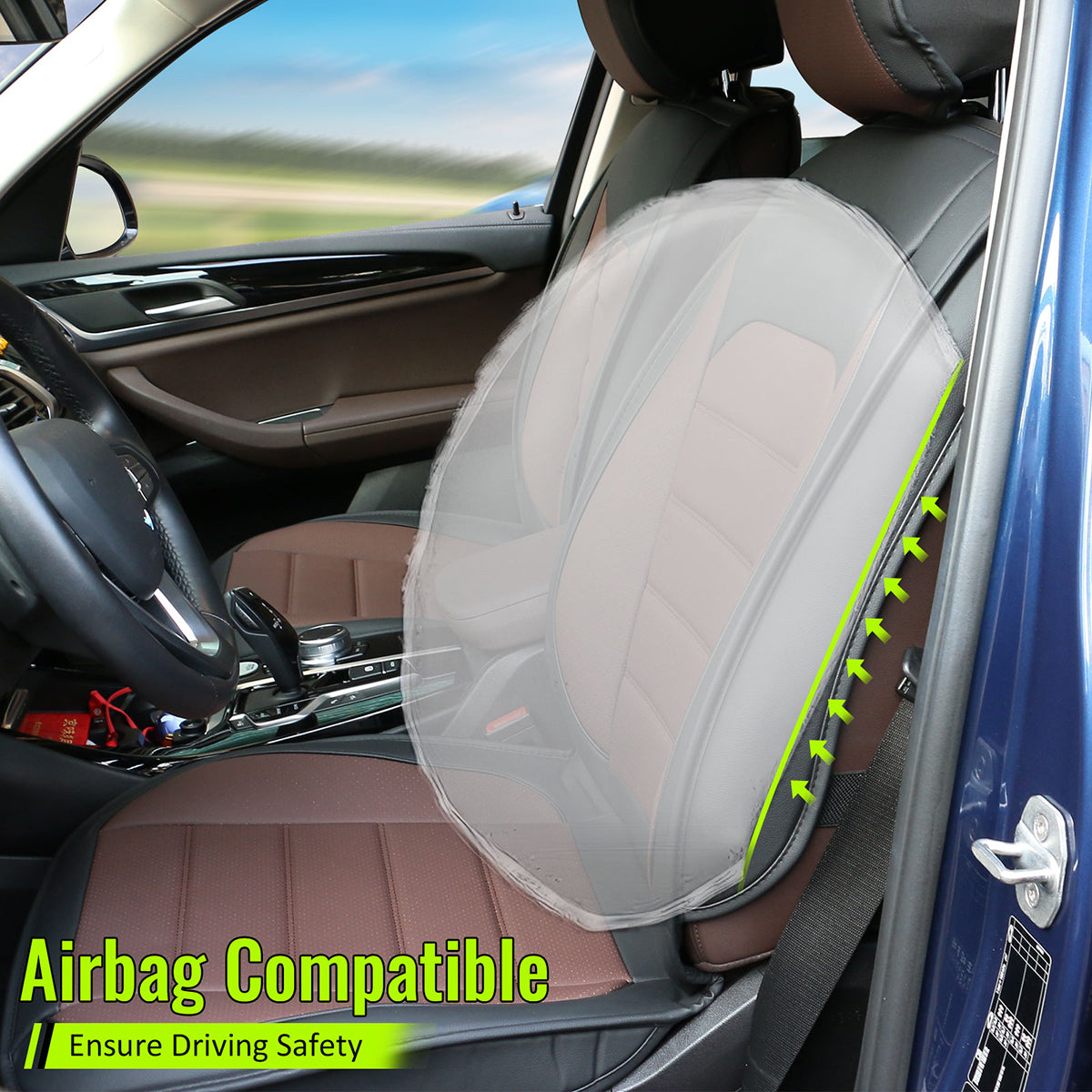 Universal Fit PU Leather Car Seat Covers Cushion Protector - 01 Style