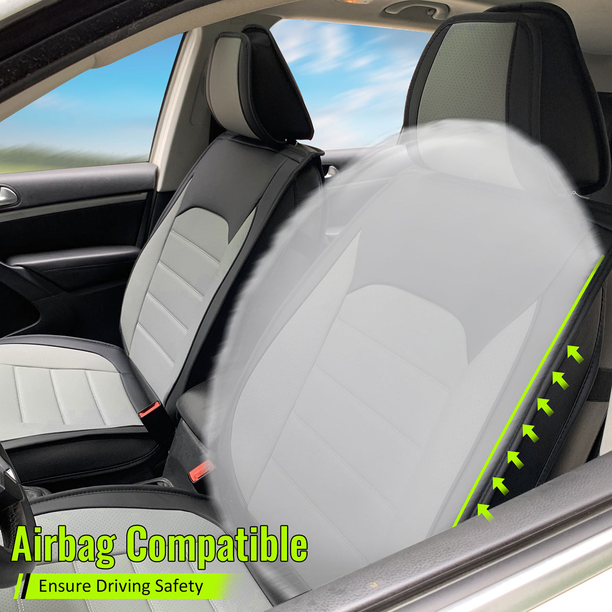 Universal Fit PU Leather Car Seat Covers Cushion Protector - 01 Style