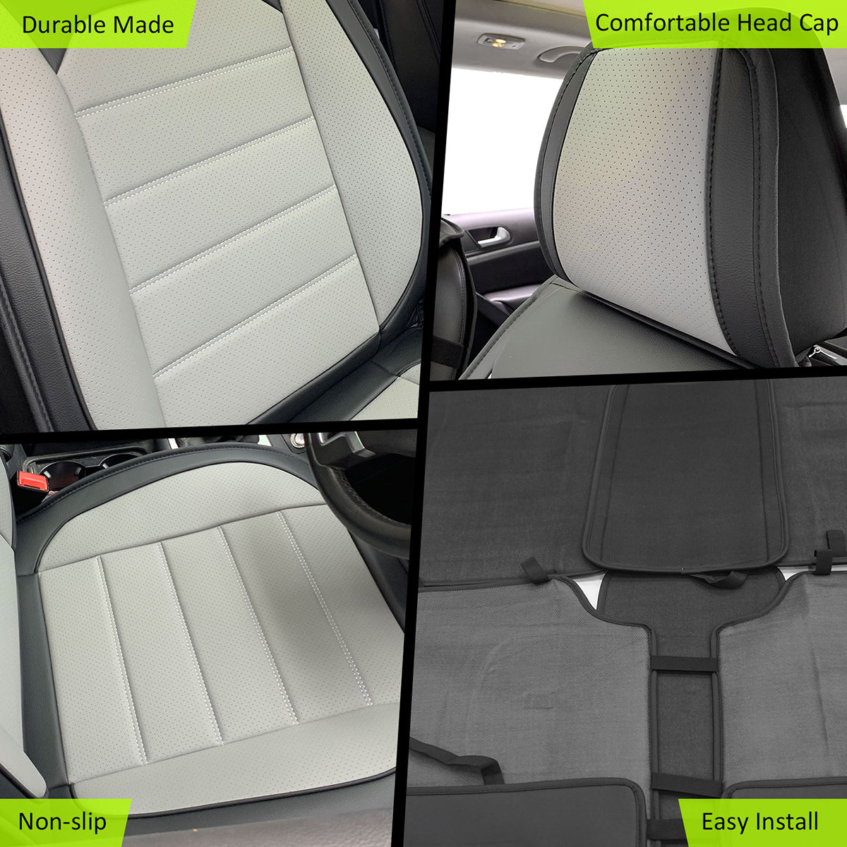 Universal Fit PU Leather Car Seat Covers Cushion Protector - 01 Style