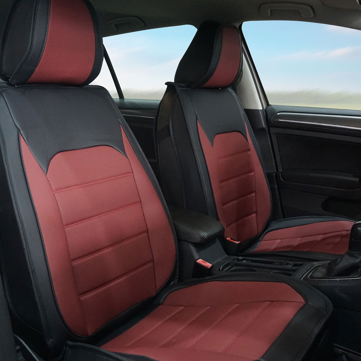 Universal Fit PU Leather Car Seat Covers Cushion Protector - 01 Style