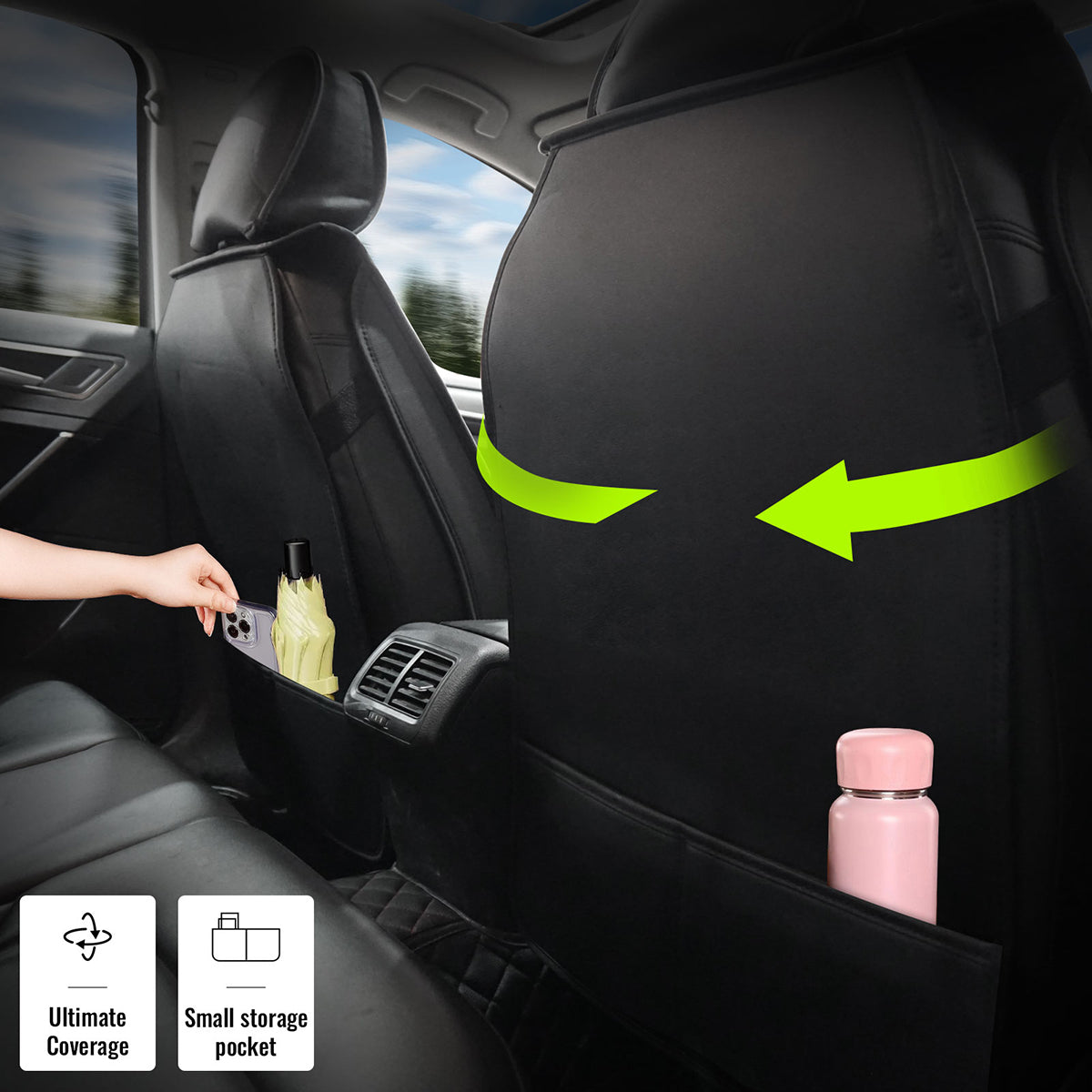 Universal Fit PU Leather Car Seat Covers Cushion Protector - 01 Style