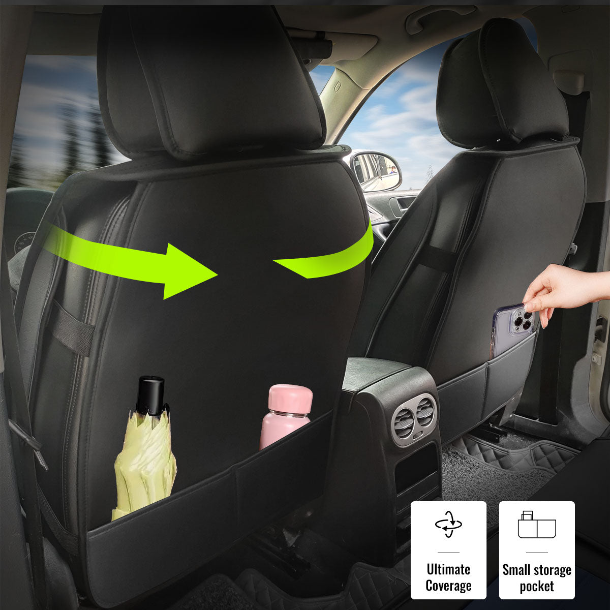 Universal Fit PU Leather Car Seat Covers Cushion Protector - 01 Style