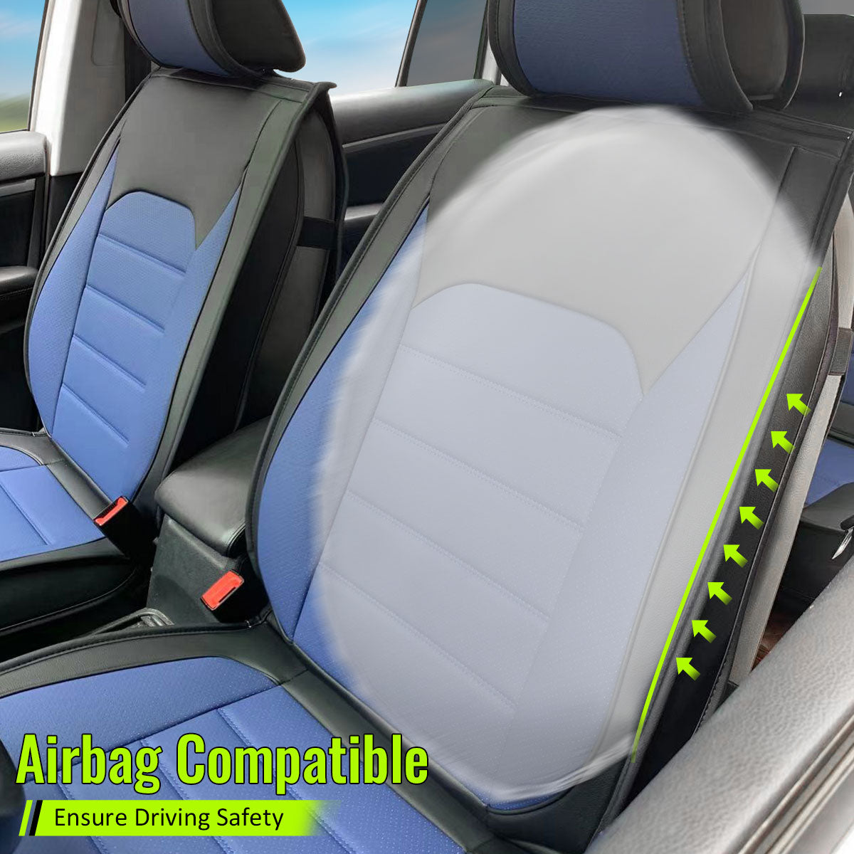 Universal Fit PU Leather Car Seat Covers Cushion Protector - 01 Style