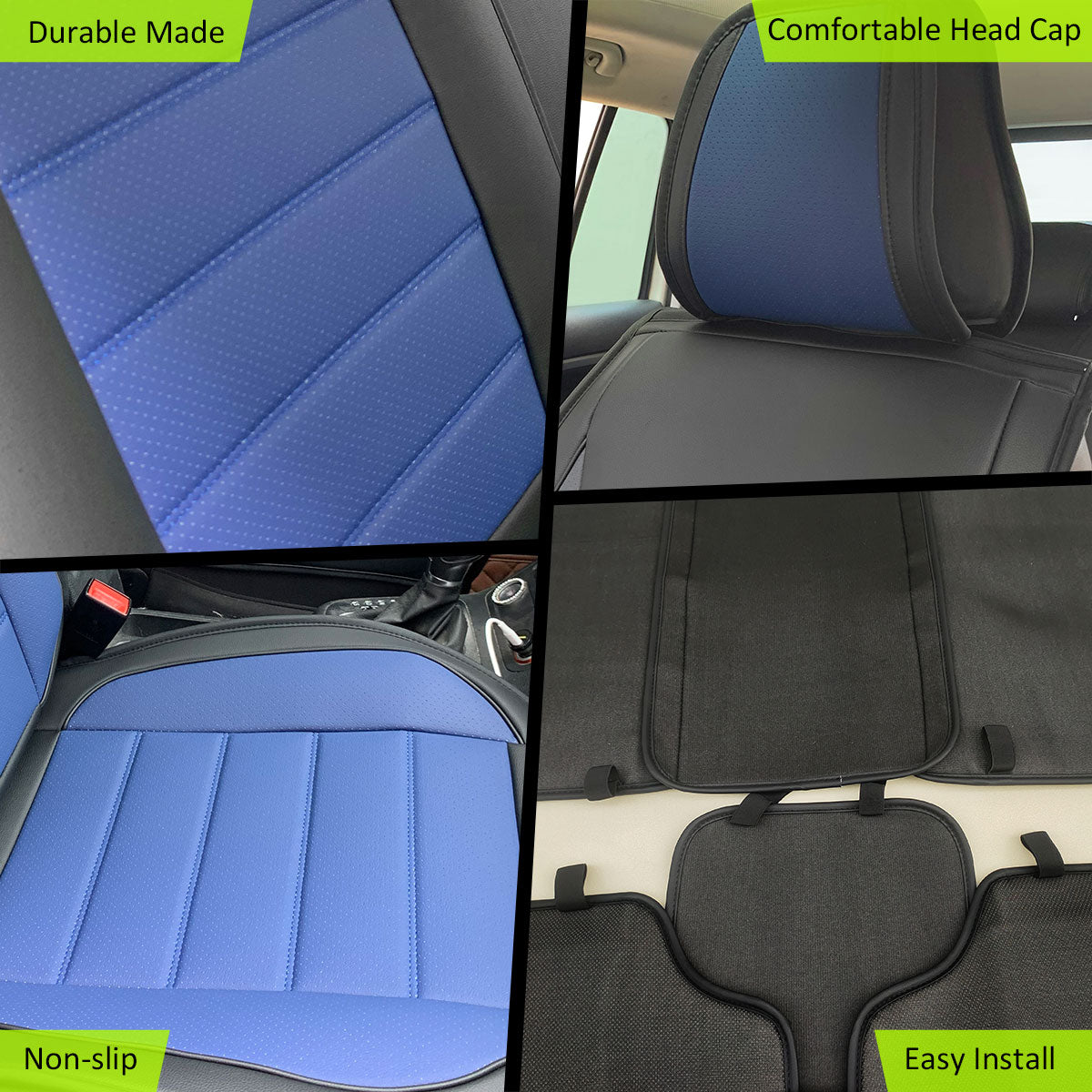 Universal Fit PU Leather Car Seat Covers Cushion Protector - 01 Style