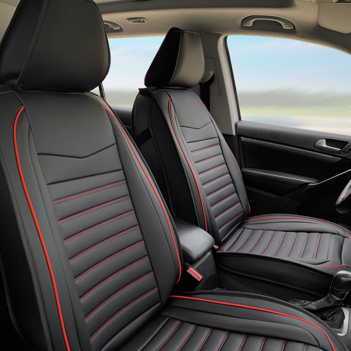 Universal Car Seat Covers Cushion Protecots PU Leather - 02 Style