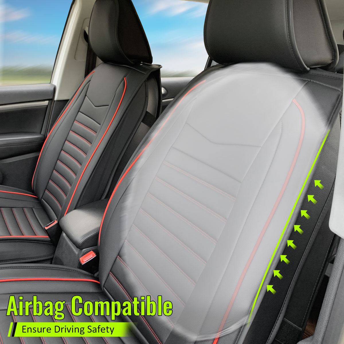 Universal Car Seat Covers Cushion Protecots PU Leather - 02 Style
