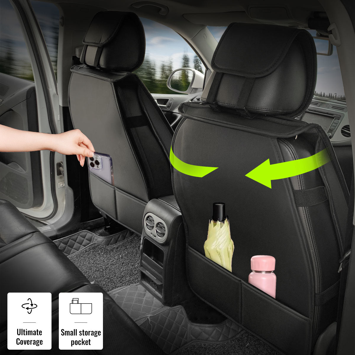Universal Car Seat Covers Cushion Protecots PU Leather - 02 Style