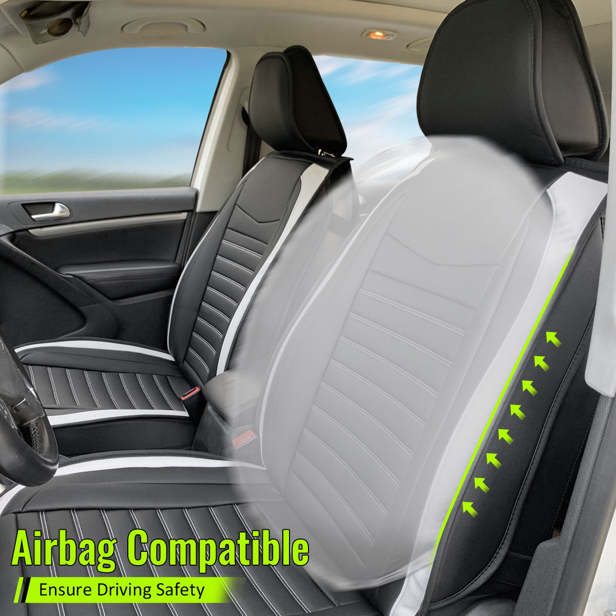 Universal Car Seat Covers Cushion Protecots PU Leather - 02 Style