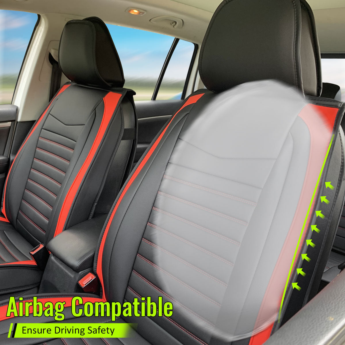 Universal Car Seat Covers Cushion Protecots PU Leather - 02 Style