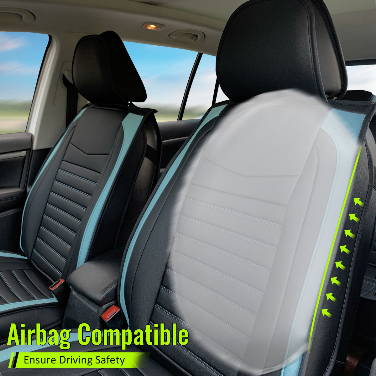 Universal Car Seat Covers Cushion Protecots PU Leather - 02 Style