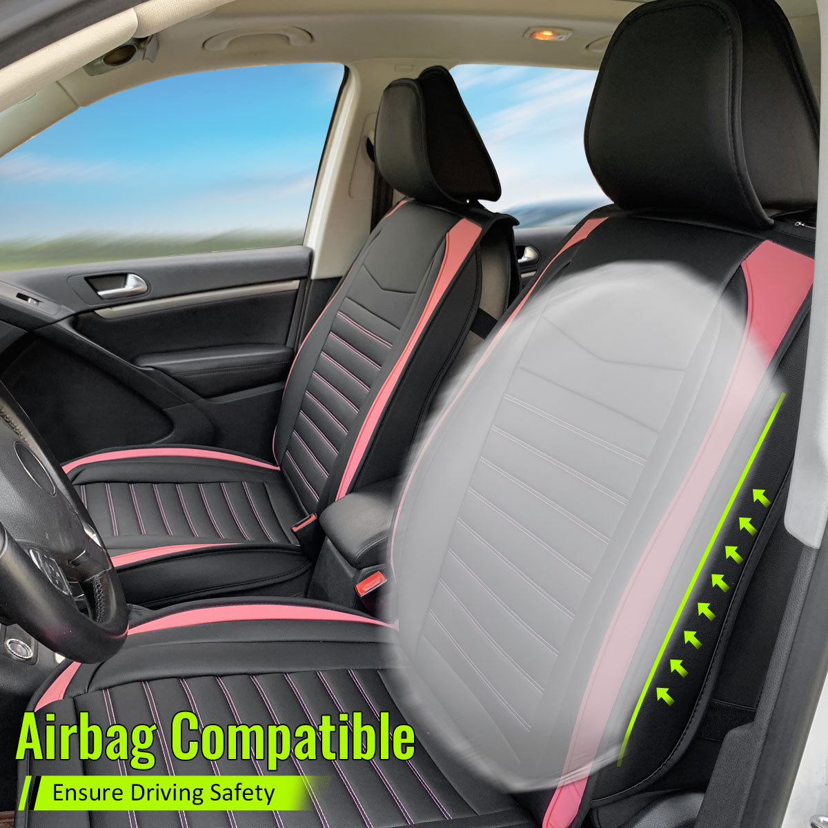Universal Car Seat Covers Cushion Protecots PU Leather - 02 Style