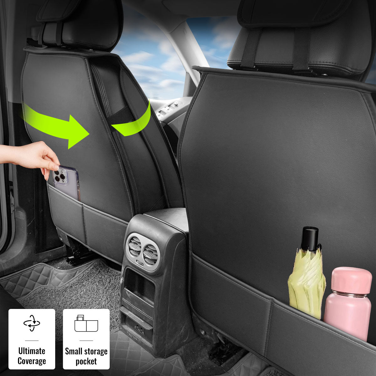 Universal Car Seat Covers Cushion Protecots PU Leather - 03 Style
