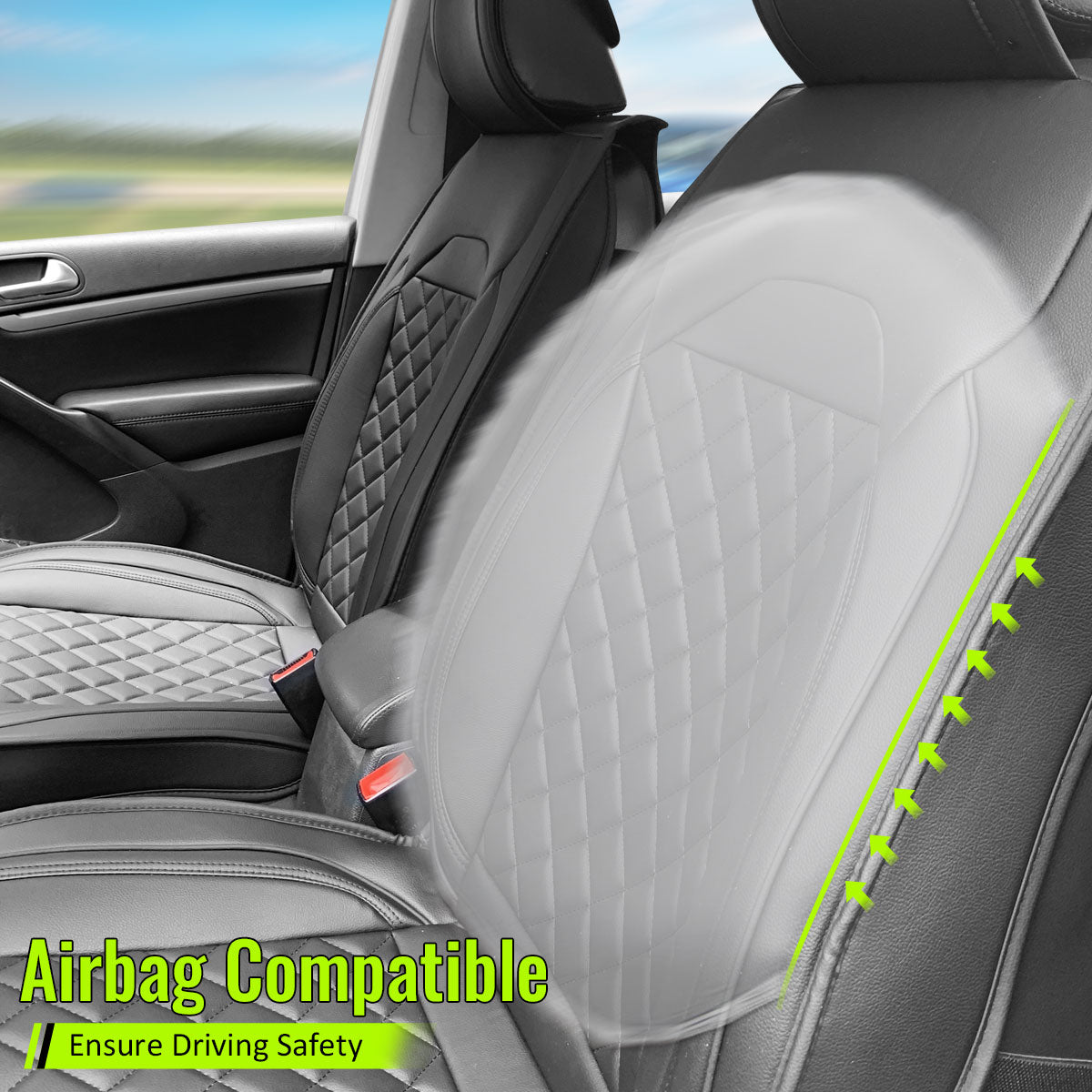 Universal Car Seat Covers Cushion Protecots PU Leather - 03 Style