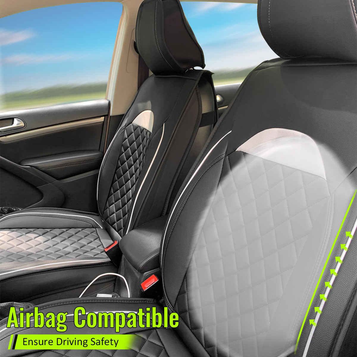 Universal Car Seat Covers Cushion Protecots PU Leather - 03 Style