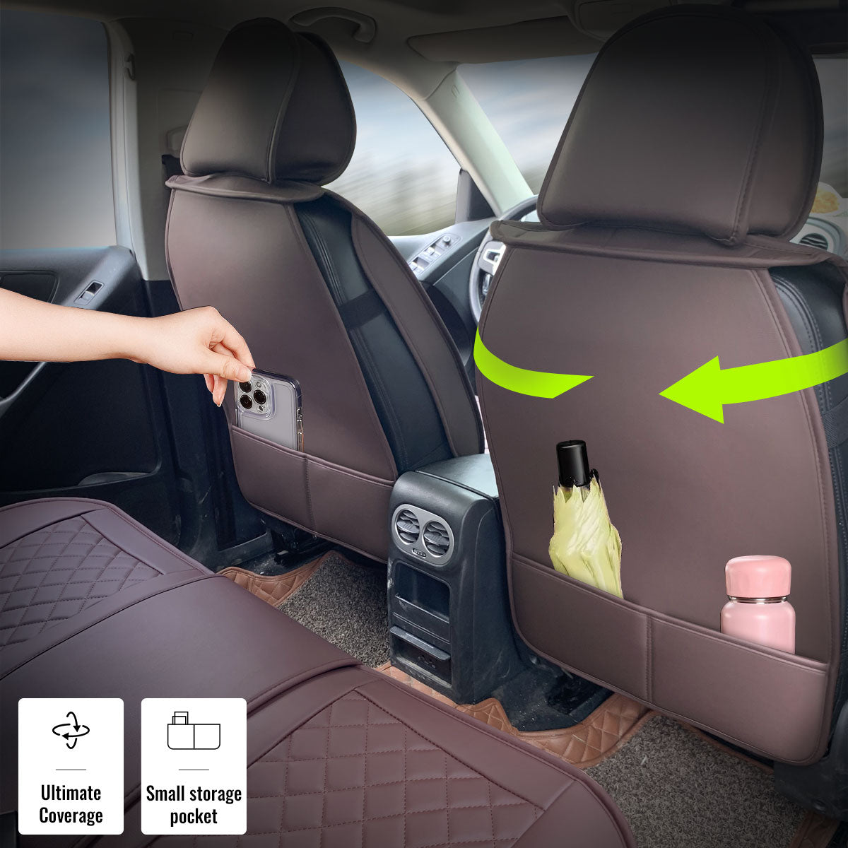 Universal Car Seat Covers Cushion Protecots PU Leather - 03 Style