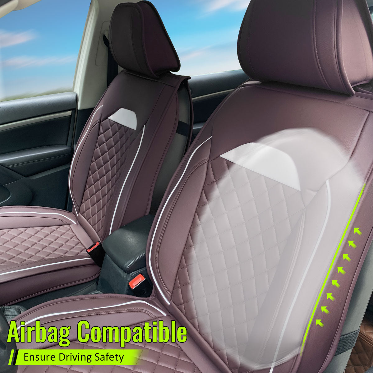 Universal Car Seat Covers Cushion Protecots PU Leather - 03 Style