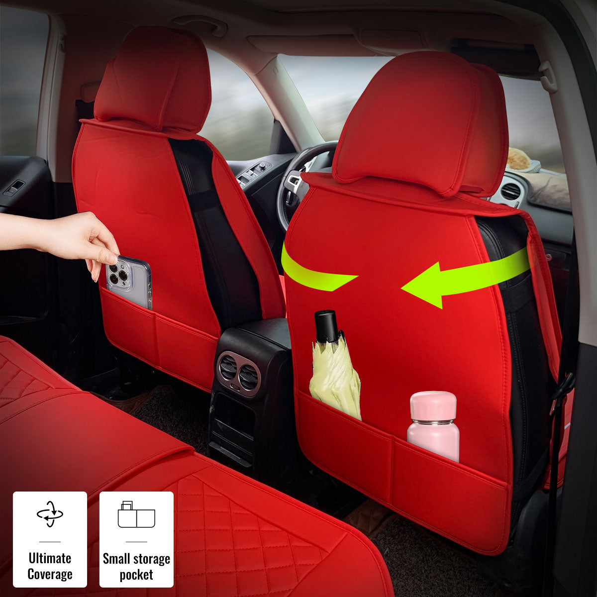 Universal Car Seat Covers Cushion Protecots PU Leather - 03 Style