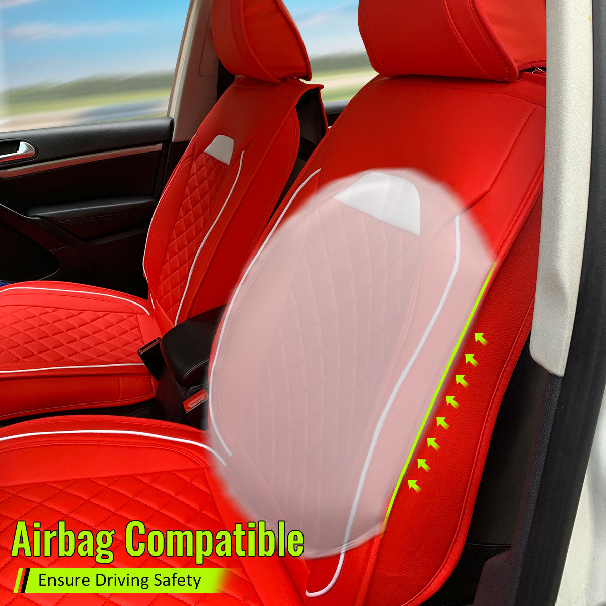 Universal Car Seat Covers Cushion Protecots PU Leather - 03 Style
