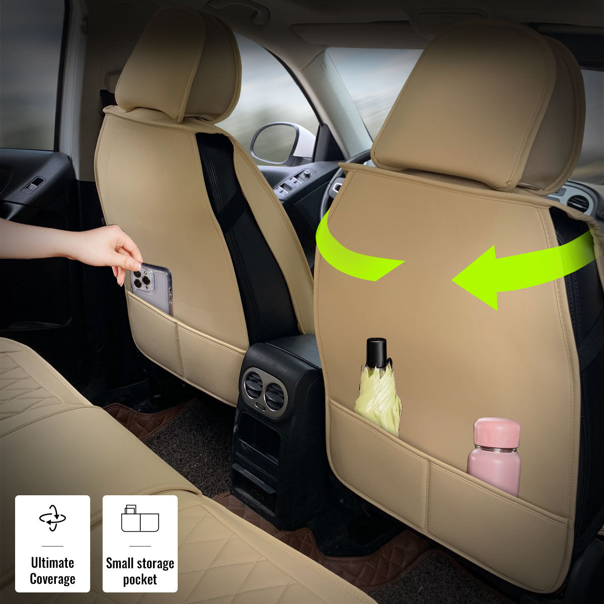 Universal Fit PU Leather Car Seat Covers Cushion Protector - 04 Style