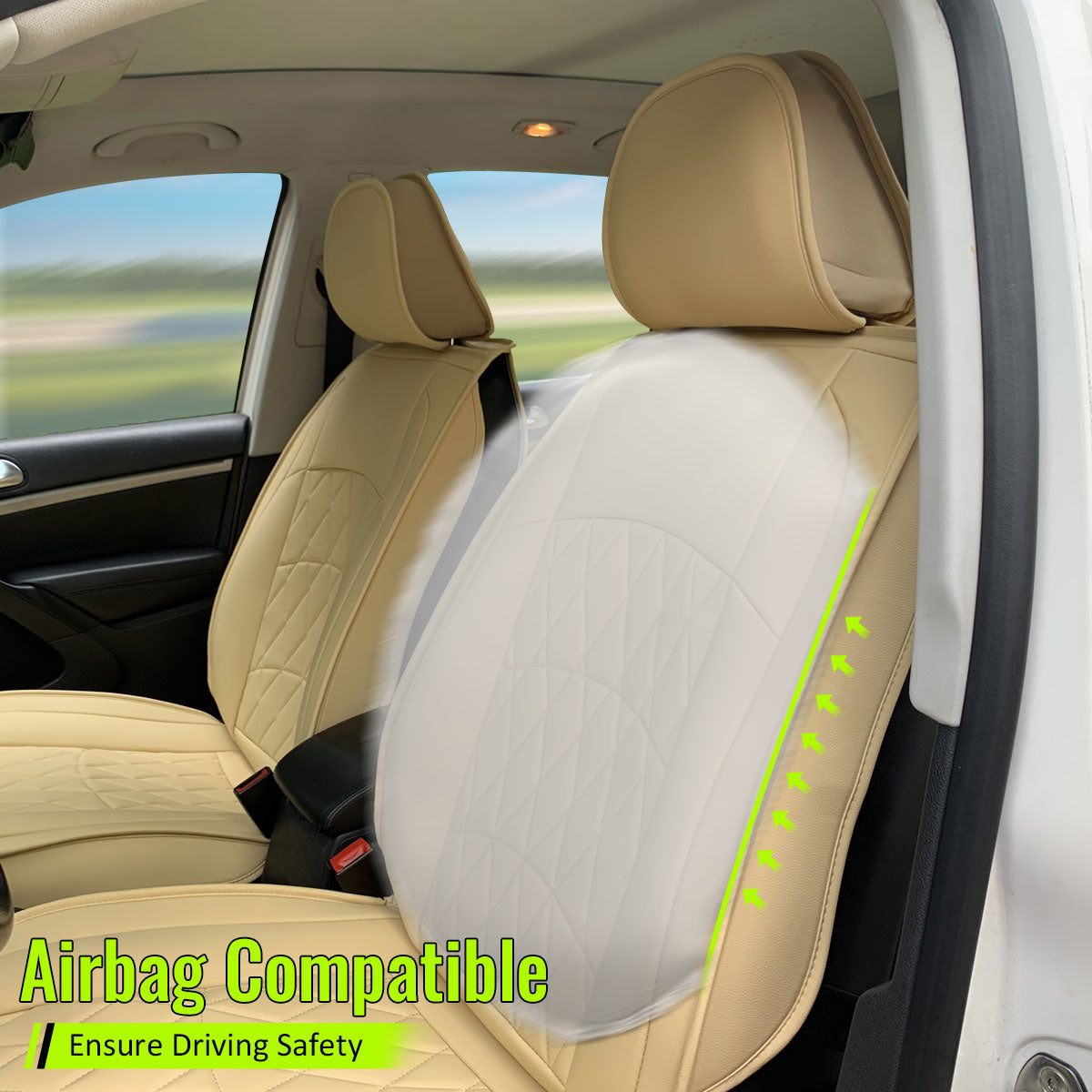Universal Fit PU Leather Car Seat Covers Cushion Protector - 04 Style