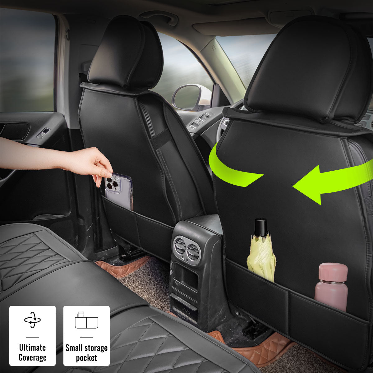 Universal Fit PU Leather Car Seat Covers Cushion Protector - 04 Style