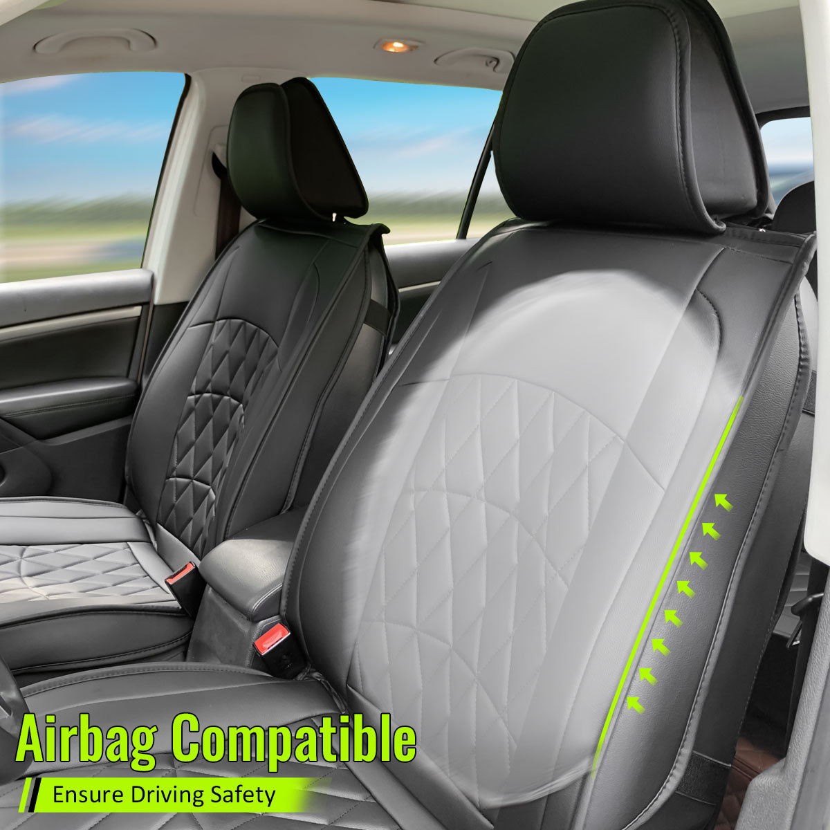 Universal Fit PU Leather Car Seat Covers Cushion Protector - 04 Style