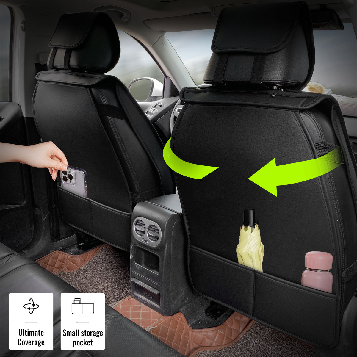 Universal Fit PU Leather Car Seat Covers Cushion Protector - 04 Style