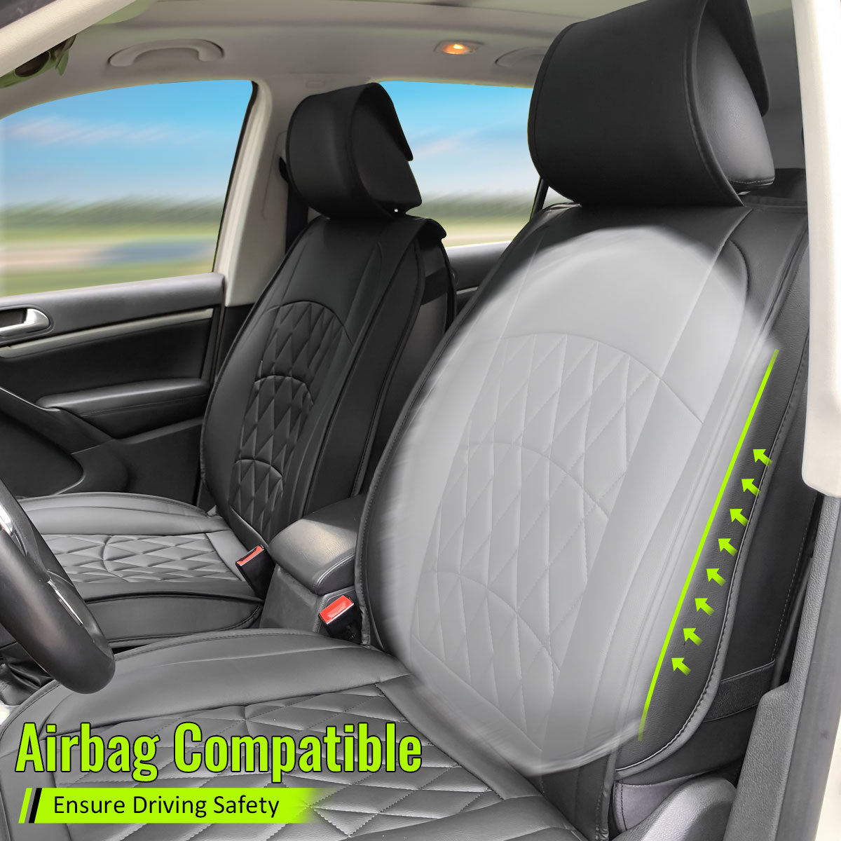 Universal Fit PU Leather Car Seat Covers Cushion Protector - 04 Style