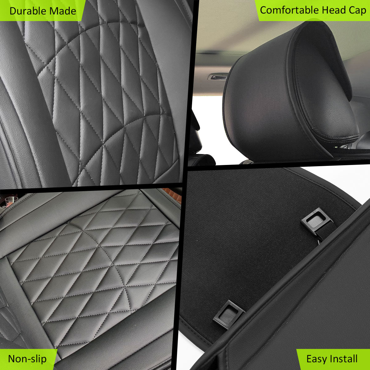 Universal Fit PU Leather Car Seat Covers Cushion Protector - 04 Style