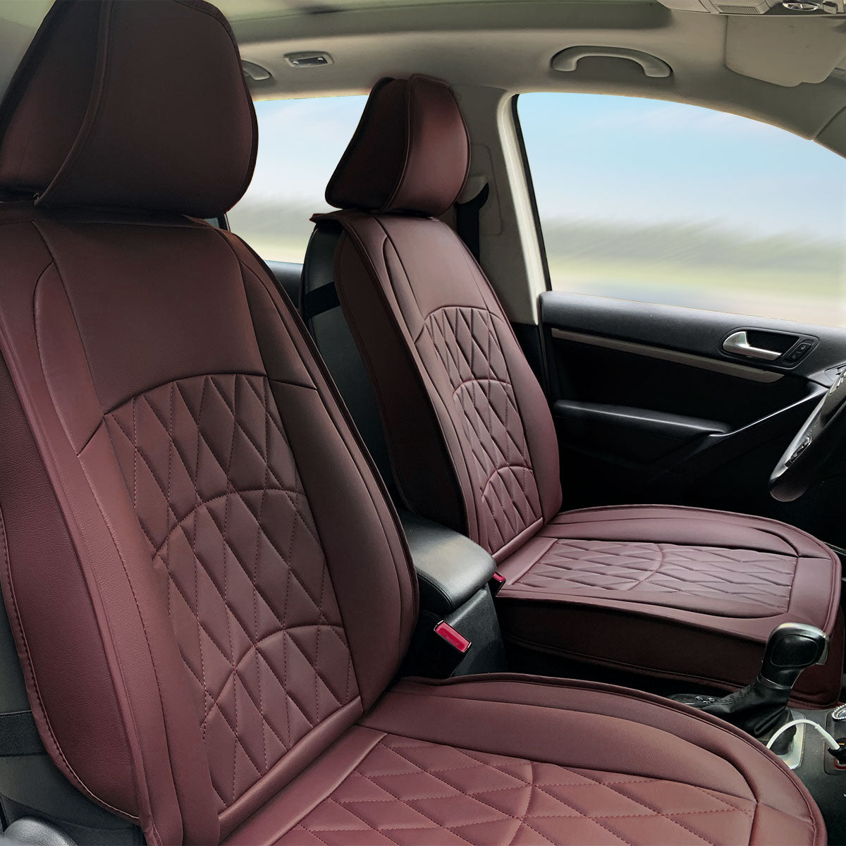 Universal Fit PU Leather Car Seat Covers Cushion Protector - 04 Style