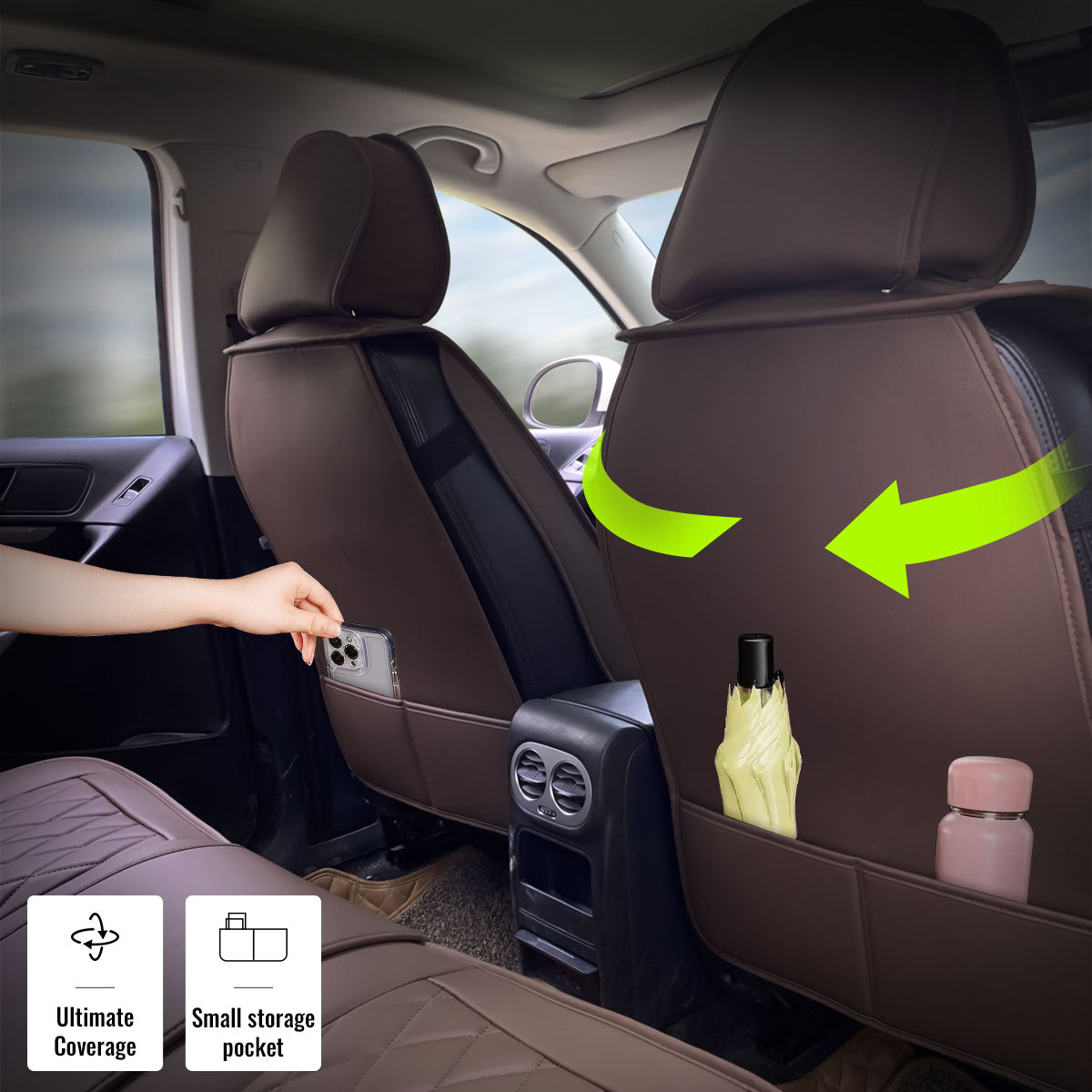 Universal Fit PU Leather Car Seat Covers Cushion Protector - 04 Style
