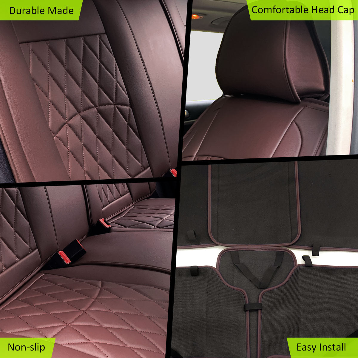 Universal Fit PU Leather Car Seat Covers Cushion Protector - 04 Style