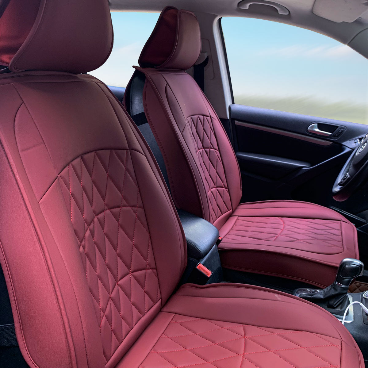 Universal Fit PU Leather Car Seat Covers Cushion Protector - 04 Style
