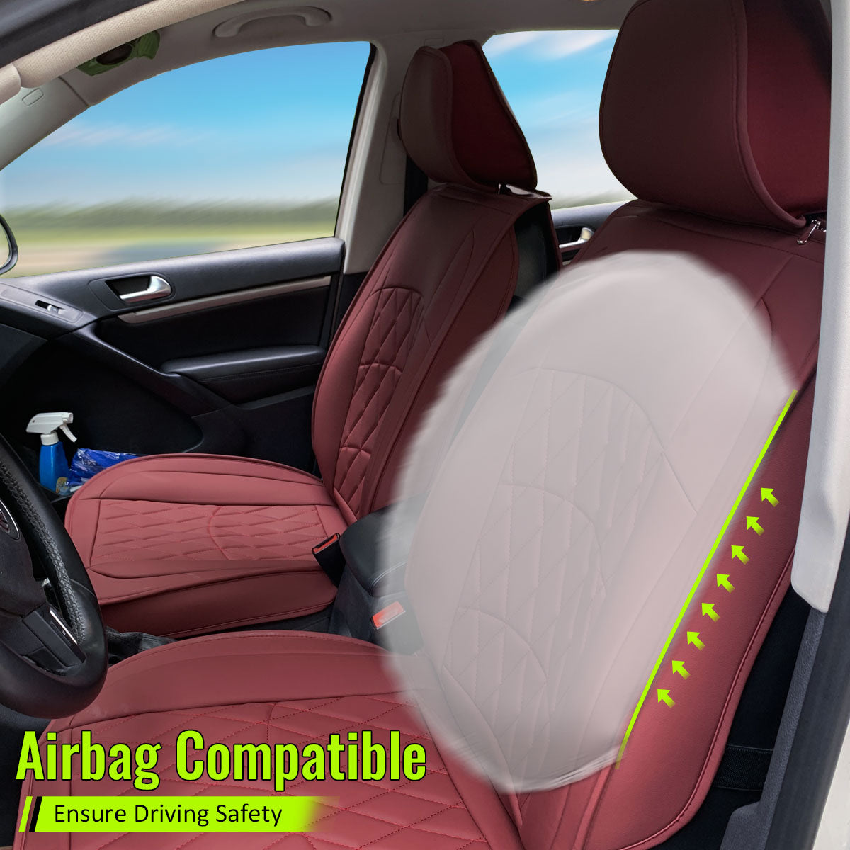 Universal Fit PU Leather Car Seat Covers Cushion Protector - 04 Style