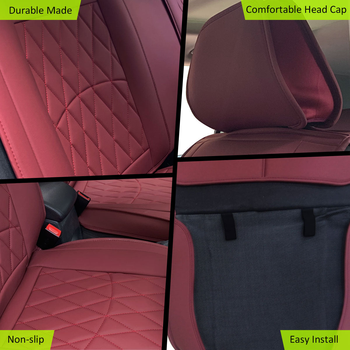 Universal Fit PU Leather Car Seat Covers Cushion Protector - 04 Style
