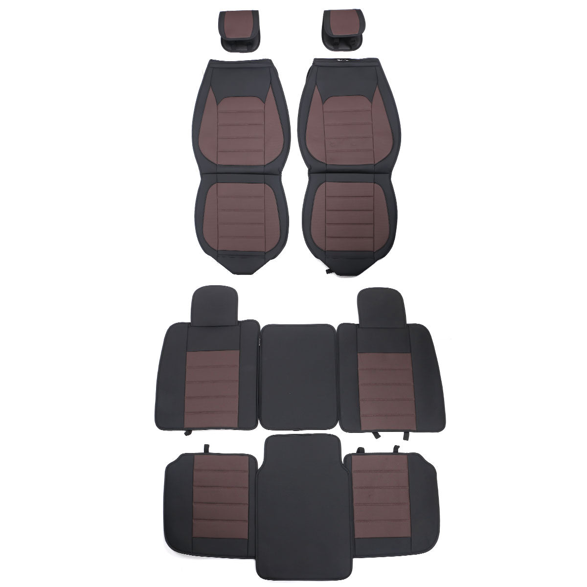 2009-2025 Ford F150 Crew Cab PU Leather Car Seat Cover w/ Pocket