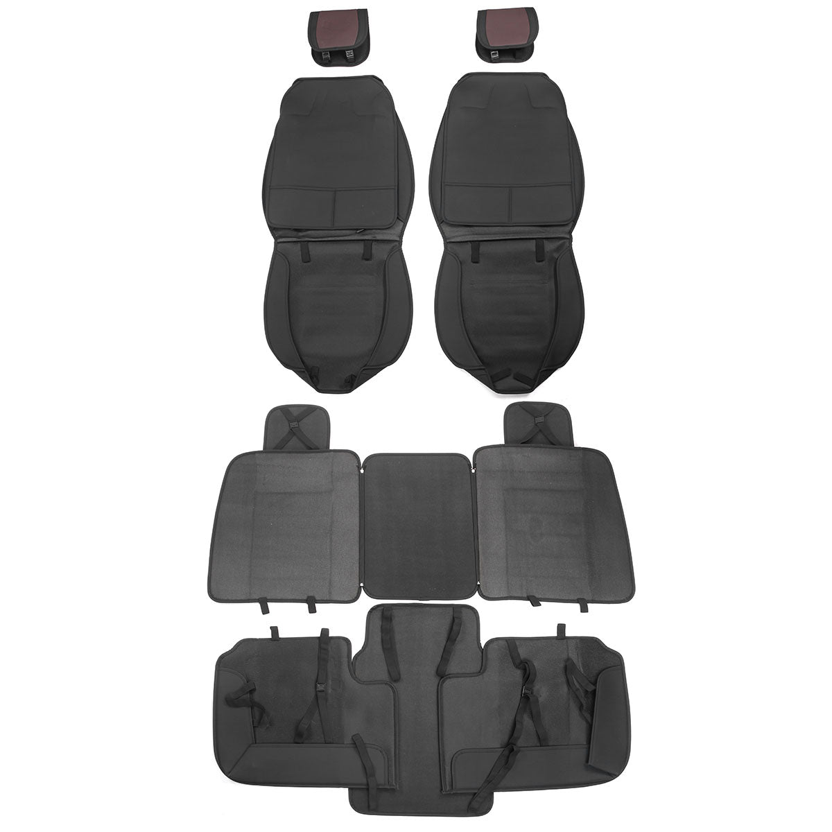2009-2025 Ford F150 Crew Cab PU Leather Car Seat Cover w/ Pocket