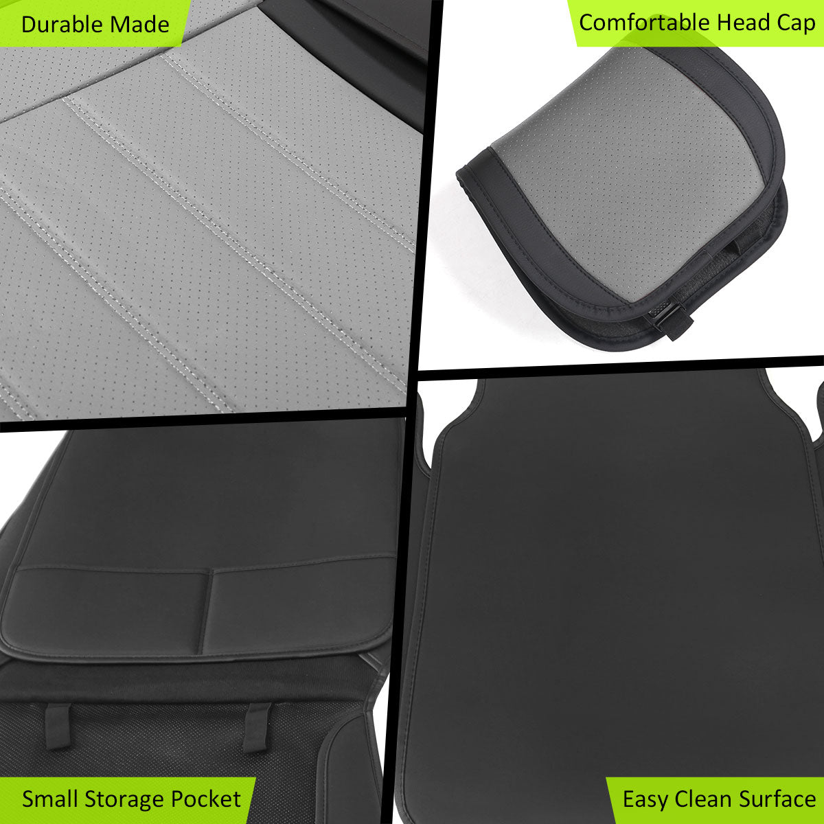2009-2025 Ford F150 Crew Cab PU Leather Car Seat Cover w/ Pocket