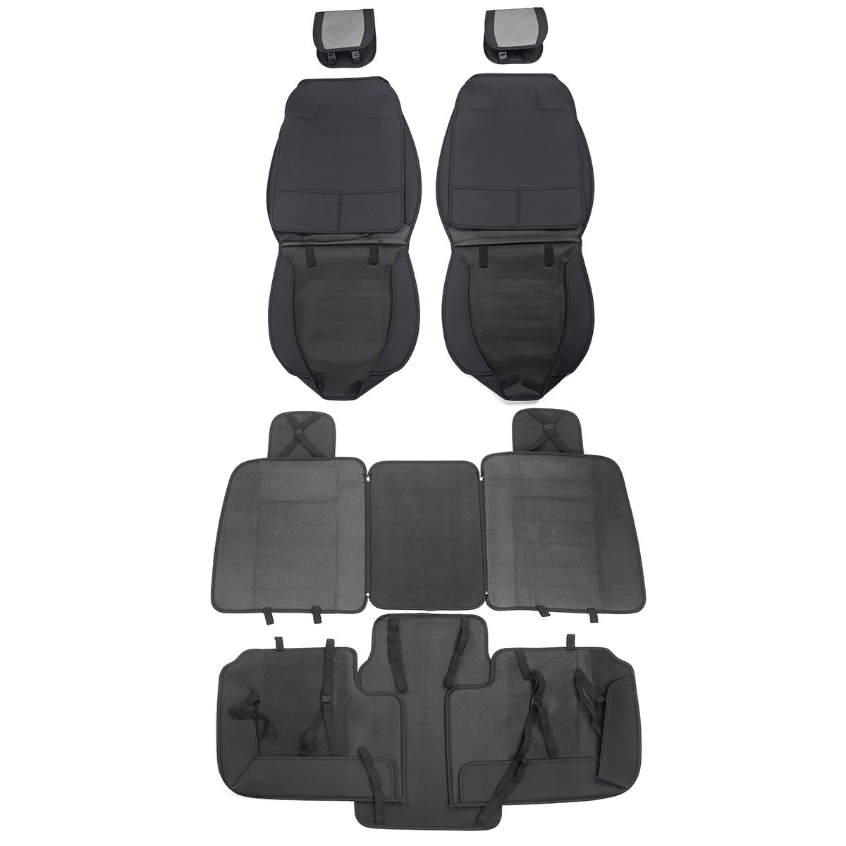 2009-2025 Ford F150 Crew Cab PU Leather Car Seat Cover w/ Pocket