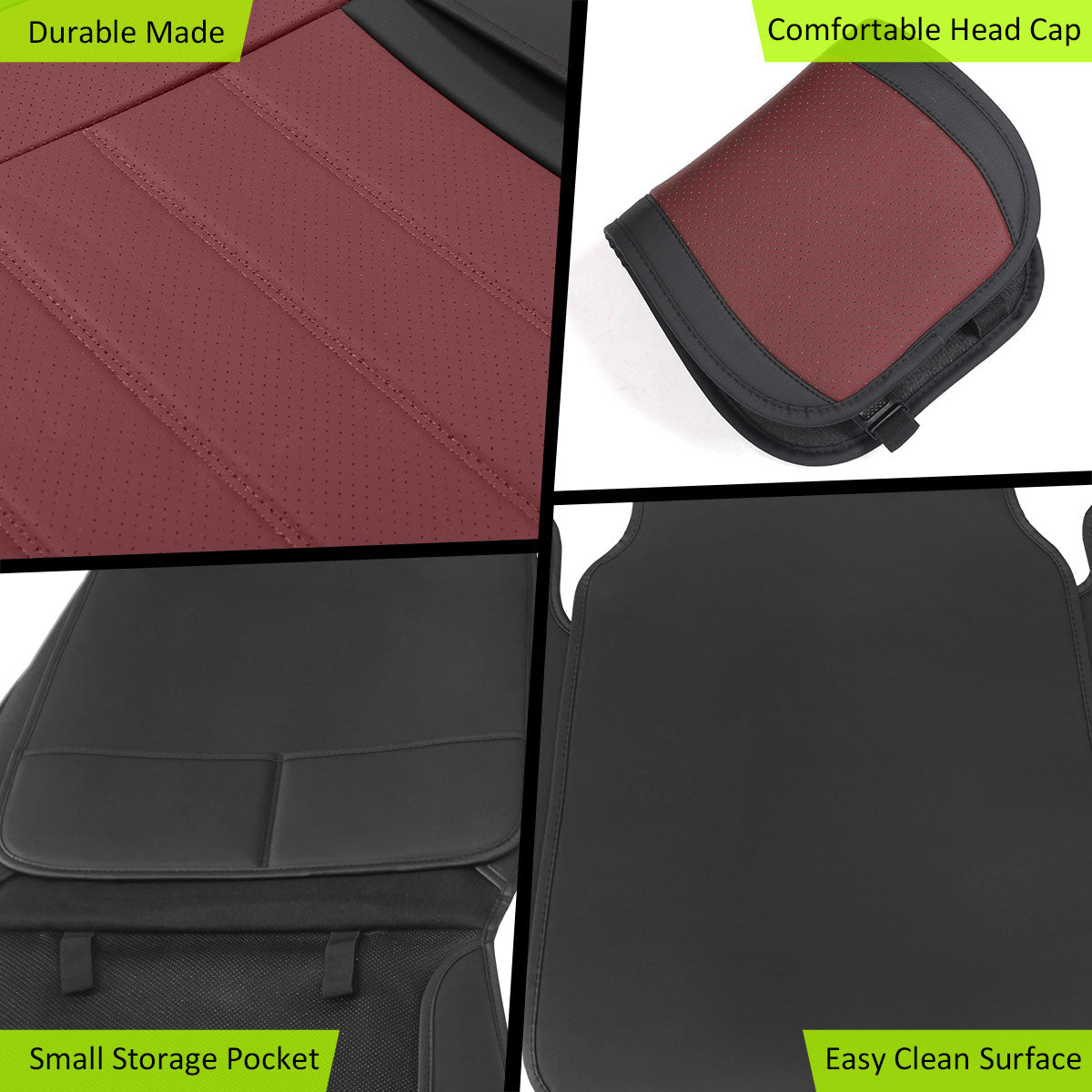 2009-2025 Ford F150 Crew Cab PU Leather Car Seat Cover w/ Pocket