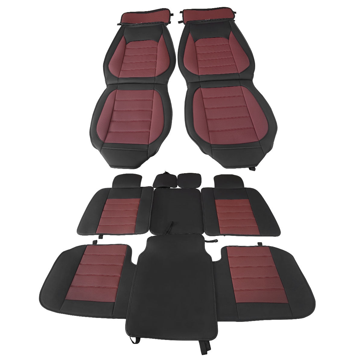 2009-2025 Ford F150 Crew Cab PU Leather Car Seat Cover w/ Pocket