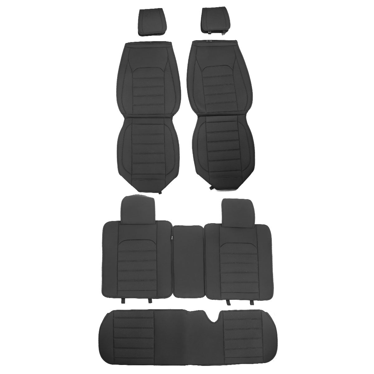 2007-2025 Jeep Wrangler JK JL Leather Car Seat Cover w/ Pocket