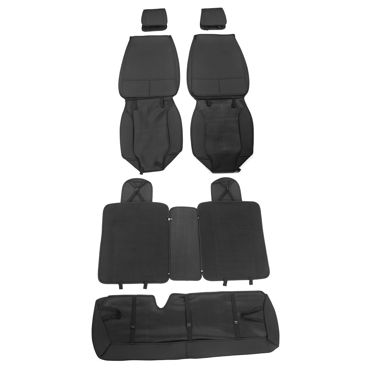 2007-2025 Jeep Wrangler JK JL Leather Car Seat Cover w/ Pocket