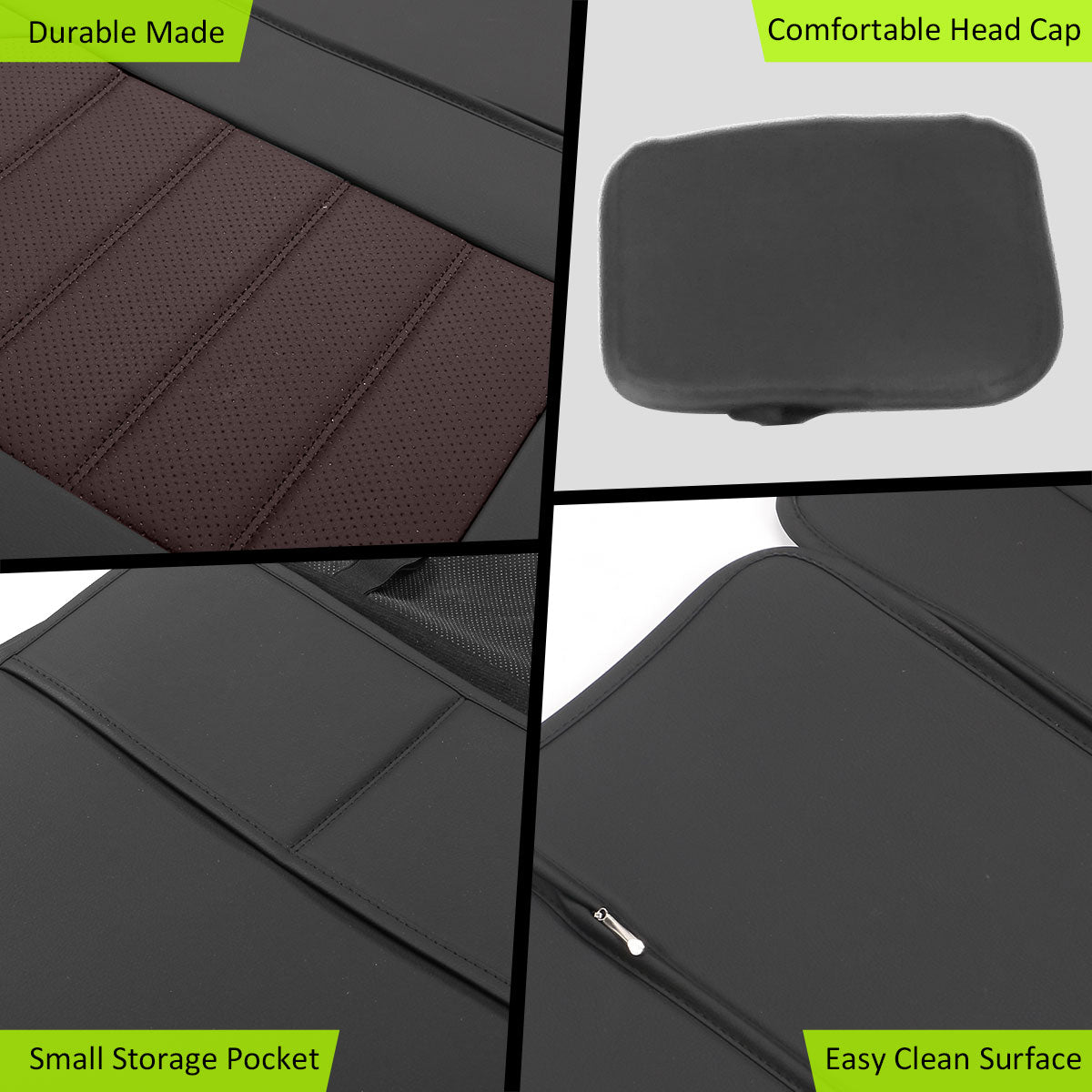 2007-2025 Jeep Wrangler JK JL Leather Car Seat Cover w/ Pocket